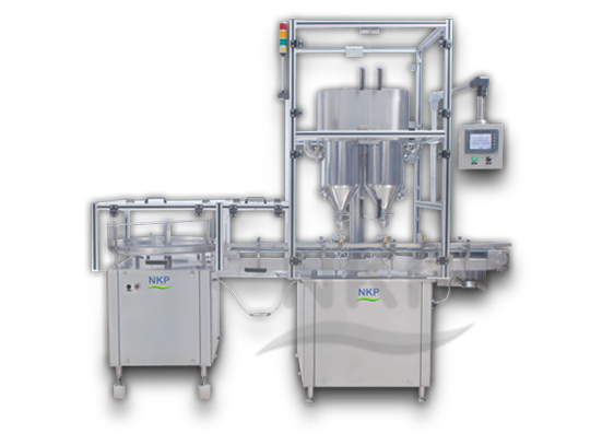 N.K.P. Pharma offers automatic double head auger type dry syrup powder filling machine.